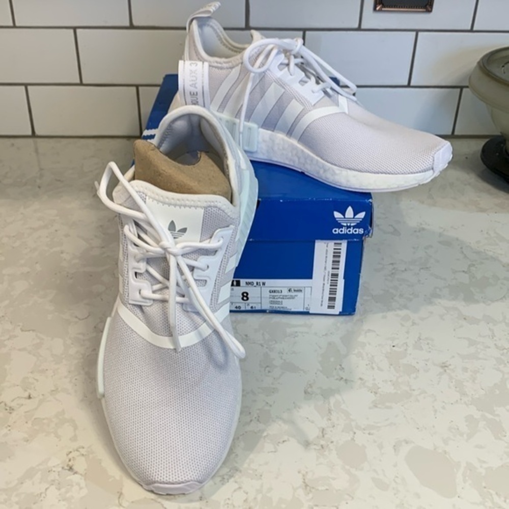 NIB Adidas NMB R1W white womens sneakers 8